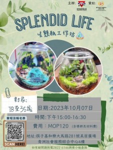 「SPLENDID LIFE - 生態瓶工作坊」開始接受報名
